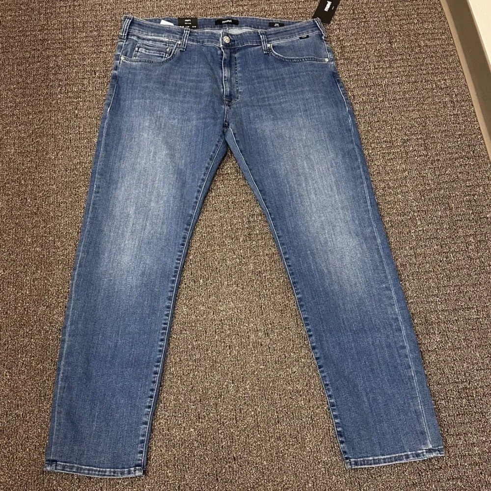 Mavi Jake Slim Leg Jeans Mens 38x32 Mid Indigo Brushed Springfield‎ NWT - Picture 2 of 8